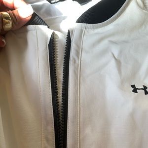 Under Armour white wind breaker